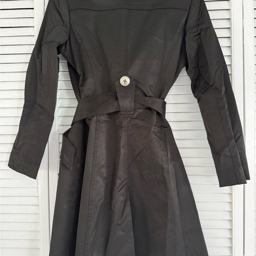 Black Trench Coat , Size M , Cache Brand Like New - image 5